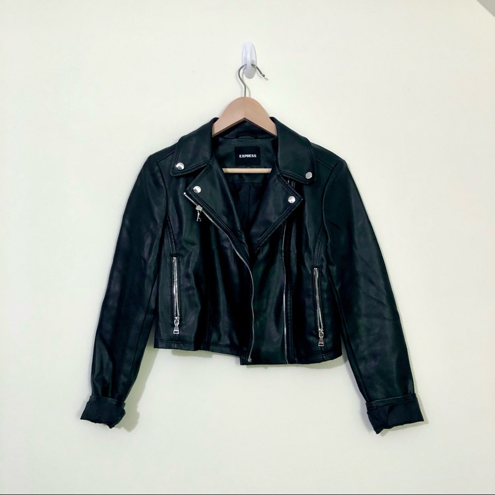 🌿express leather jacket | s🌿